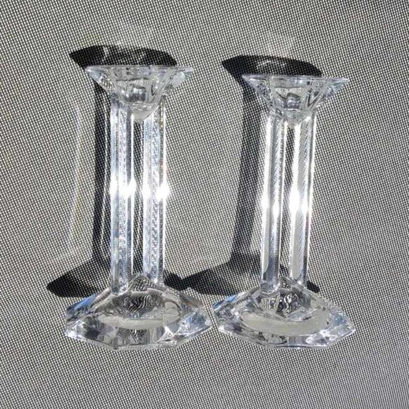 A Pair of Fabulous Marc Aurel 24% Lead Crystal Bleikristall Candle Holders - Picture 7 of 10